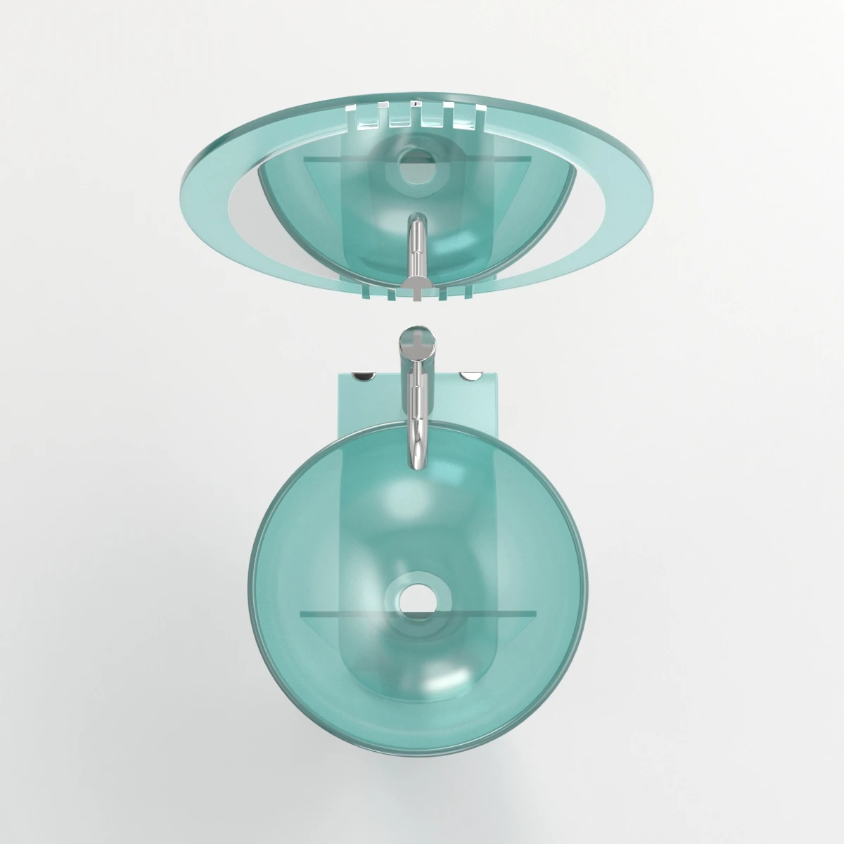 Fresca Vitale Modern Glass Bathroom Vanity With Mirror 3D Model_07